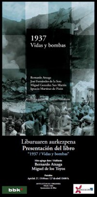Presentation of Bernardo Atxaga’s latest work in “1937 Lives and Bombs”