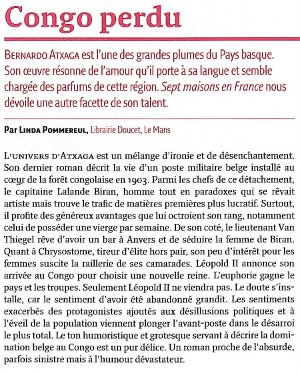 Frantziako Page des Libraires aldizkarian Bernardo Atxaga aipagai